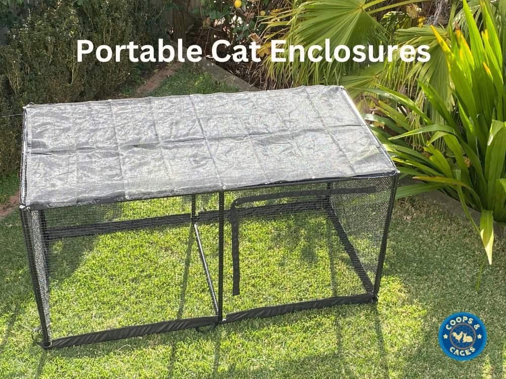 A portable cat enclosure has several advantages compared to traditional catios and cat fences